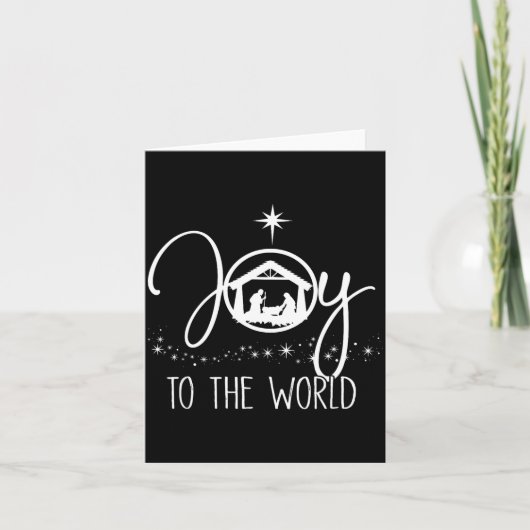 Carte Joy To The World Jesus Christian Nativity Scence C (Devant)
