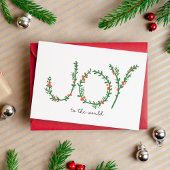 Carte Joy to the World Simple Folded Holiday Card