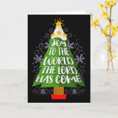 Carte Joy To The World The Lord Has Come Christian Chris (Fleur jaune)