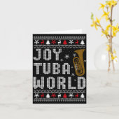 Carte Joy Tuba World Funny Music Lover Ugly Christmas Sw (Fleur jaune)