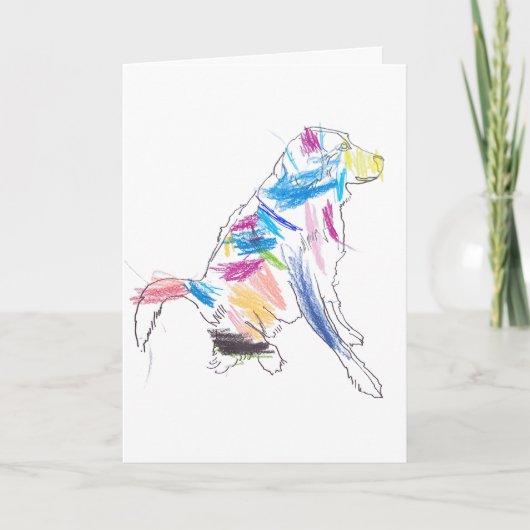 Carte Joyanniversaire Chien Arc-en-ciel ! (Devant)