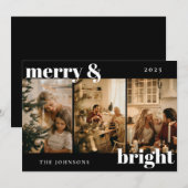 Carte Joyer moderne et 3 photos brillantes (Devant / Derrière)