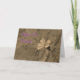 Carte Joyeuse 16ème anniversaire Fleur et Pierre à Sepia