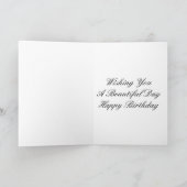 Carte Joyeuse 17ème Fleur d'anniversaire (Intérieur)
