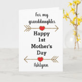 Carte Joyeuse 1ère fête des mères petite-fille (Fleur jaune)