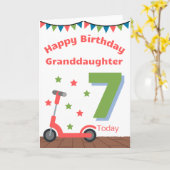 Carte Joyeuse 7e anniversaire petite-fille (Fleur jaune)