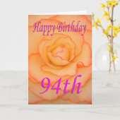 Carte Joyeuse 94e Fleur d'anniversaire (Fleur jaune)