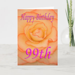 Carte Joyeuse 99e Fleur d'anniversaire