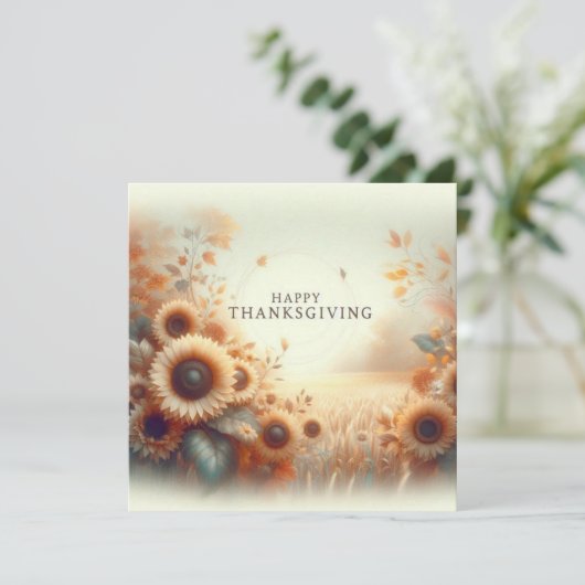 Carte Joyeuse Action de grâce (Debout devant)