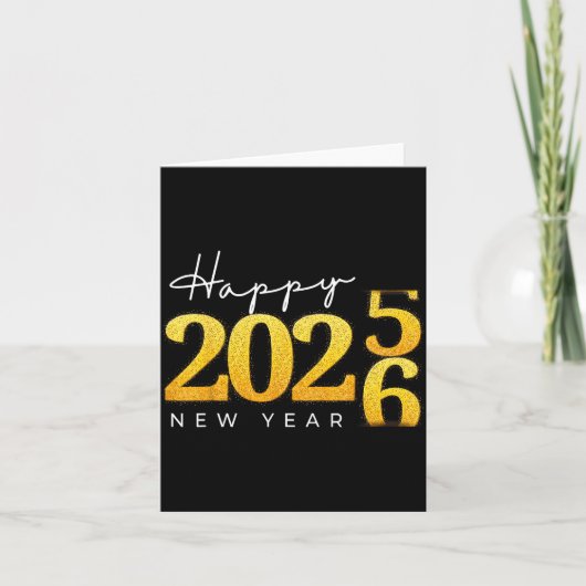 Carte Joyeuse année 2026 Soirée du Nouvel An (Devant)