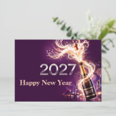 Carte Joyeuse année 2027 Célébration (Debout devant)