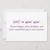 Carte Joyeuse année 2027 Célébration (Dos)