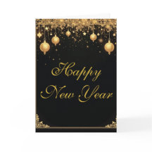 Joyeuse Année Élégante Noir & Or