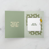 Carte Joyeuse Anniversaire tante photo vert jaune (Intérieur)