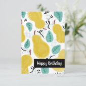 Carte Joyeuse Aquarelle Anniversaire Pears (Debout devant)