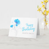 Carte Joyeuse aquarelle d'anniversaire fleurs de style c (Fleur jaune)