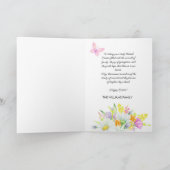 Carte Joyeuse aquarelle de Pâques Floral mignonne lapin (Intérieur)