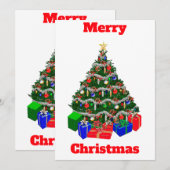 Carte Joyeuse Arbre de Noël (Devant / Derrière)