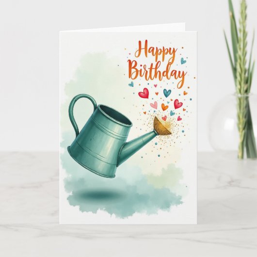 Carte Joyeuse Arrosoir (Devant)