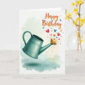 Carte Joyeuse Arrosoir (Fleur jaune)