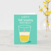 Carte Joyeuse auto-isolement Anniversaire (Fleur jaune)