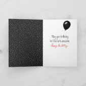 Carte Joyeuse bâton d'anniversaire fille avec ballons (Intérieur)