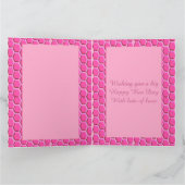 Carte Joyeuse Bee Day Girl rose Anniversaire Bumblebee C (Intérieur)