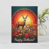Carte Joyeuse Beltane Cerf & Lièvre (Debout devant)