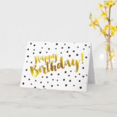 Carte Joyeuse Birthday (Fleur jaune)