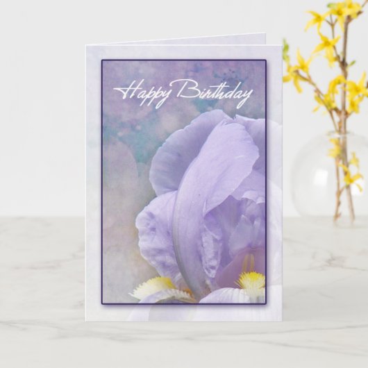 Carte Joyeuse Birthday (Fleur jaune)