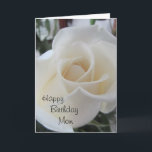 Carte Joyeuse Birthday<br><div class="desc">A perfect white rose, et a beautiful verse and quote inside, this is all you need to make your Mother happy on her birthday ! Vous pouvez être customize the inside verse if you want</div>