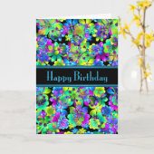 Carte Joyeuse Birthday Flowers (Fleur jaune)
