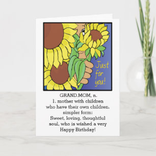 Carte Joyeuse Birthday Grandmère Greeting Card