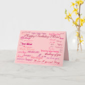 Carte "Joyeuse Birthday Maman !" (Fleur jaune)