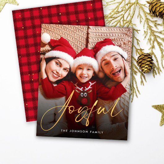Carte Joyeuse Budget Script Holiday