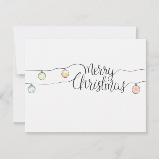 Carte Joyeuse calligraphie de Noël avec chaîne de vacanc (Devant)