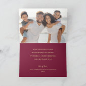 Carte Joyeuse canneberge pliée Photo de Noël (Intérieur)