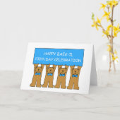 Carte Joyeuse célébration des Baek-il 100 jours pour gar (Fleur jaune)