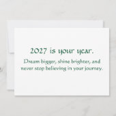 Carte Joyeuse célébration du Nouvel An 2027 (Dos)