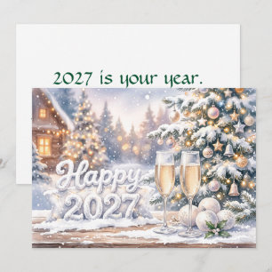 Carte Joyeuse célébration du Nouvel An 2027