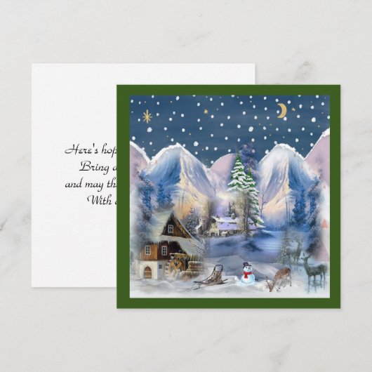 Carte Joyeuse Christmas Flat (Devant / Derrière)