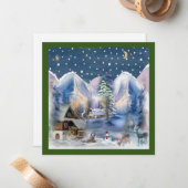 Carte Joyeuse Christmas Flat (Devant/Arrière en situation)