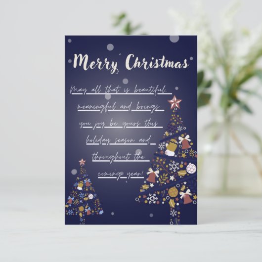 Carte Joyeuse Christmas Flat (Debout devant)
