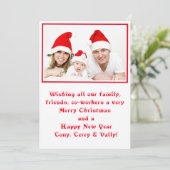 Carte Joyeuse Christmas Flat Photo Holiday (Debout devant)
