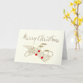 Carte Joyeuse Christmas Holly Music Card (Fleur jaune)