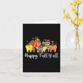 Carte Joyeuse Chute à Tous Dent de Citrouille Léopard Zè (Fleur jaune)