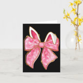 Carte Joyeuse coquette lapin de Pâques Bow Rabbit oreill (Fleur jaune)