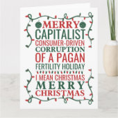 Carte Joyeuse Corruption D'Une Fête Pagan, Père Noël Don (Devant)