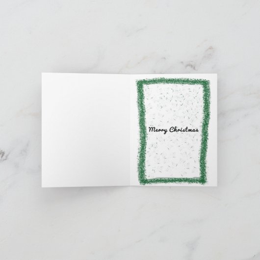 Carte Joyeuse couronne de Noël (Intérieur)