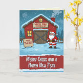 Carte Joyeuse Crise Noël Drôle (Fleur jaune)